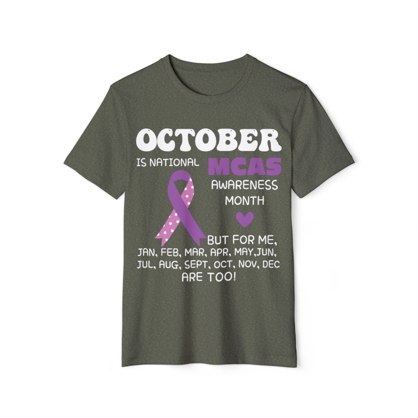 Awareness Month - Mast Cell Activation Syndrome, Unisex Organic Cotton T-shirt, Printed