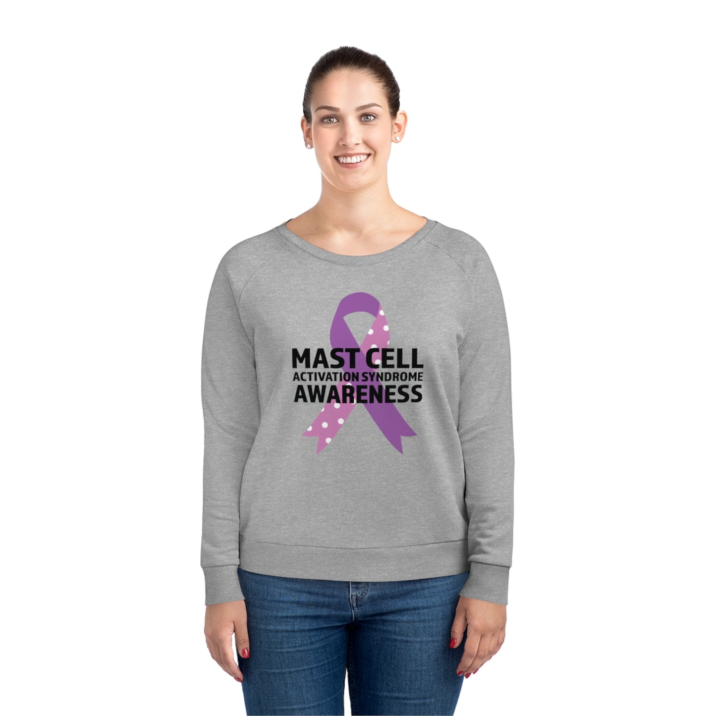 Awareness Ribbon - Mast Cell Activation Syndrome, Women's Dazzler Relaxed Organic Fit Sweatshirt, Printed