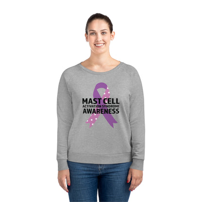 Awareness Ribbon - Mast Cell Activation Syndrome, Women's Dazzler Relaxed Organic Fit Sweatshirt, Printed