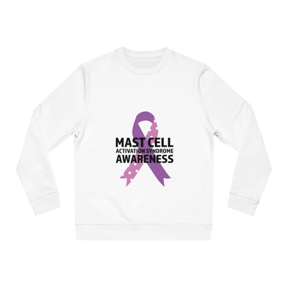 Awareness Ribbon - Mast Cell Activation Syndrome, Unisex Organic Sweatshirt, Printed