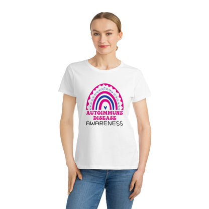 Autoimmune Disease Big Awareness Rainbow | Women's Lightweight, Organic Classic T-shirt