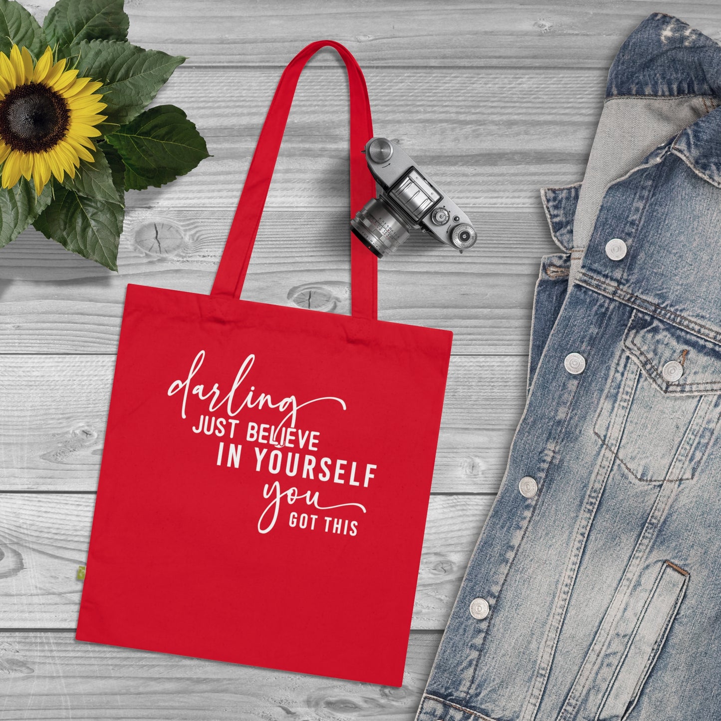 Believe in Yourself, Organic Tote (Colorful)