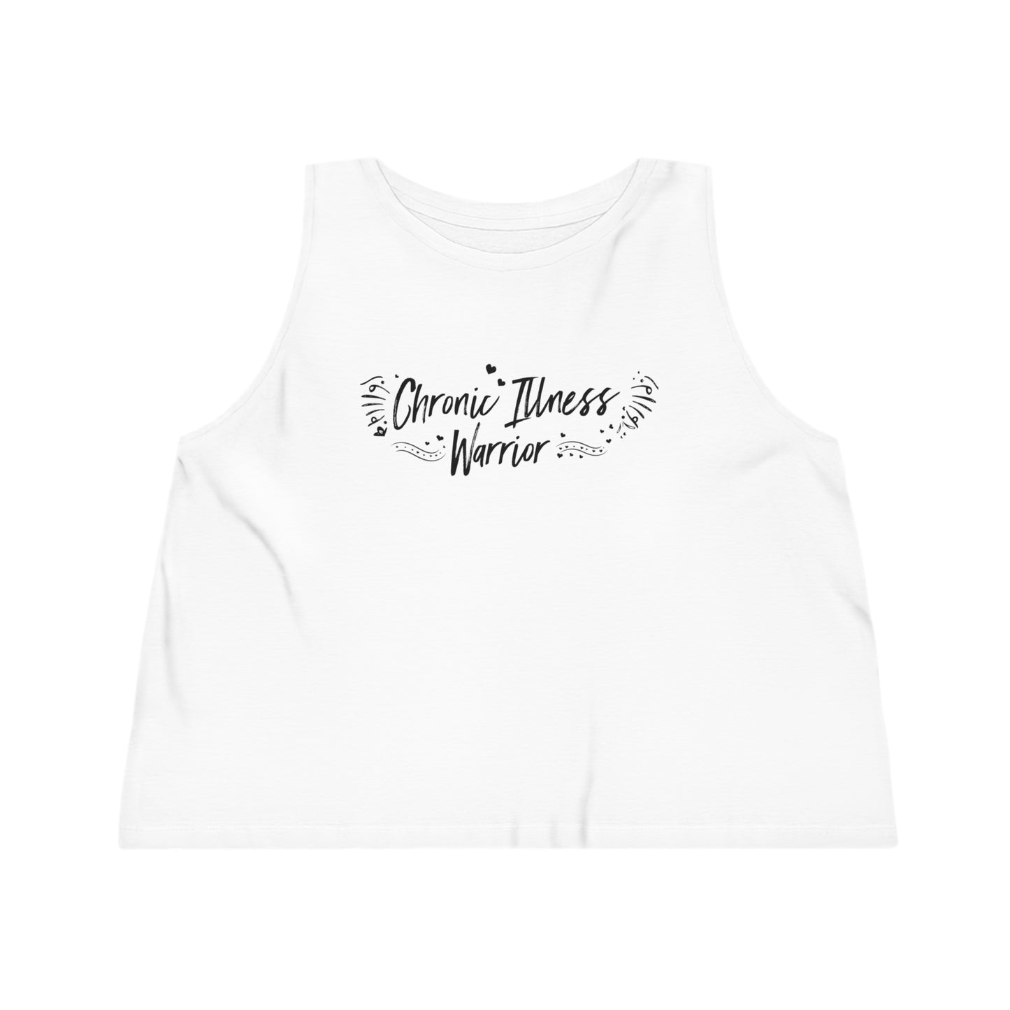 Chronic Illness Warrior, Women's Dancer Cropped Tank Top, Printed