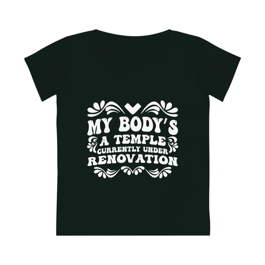 My Body's A Temple..., Women's Jazzer T-shirt (Dark), Printed