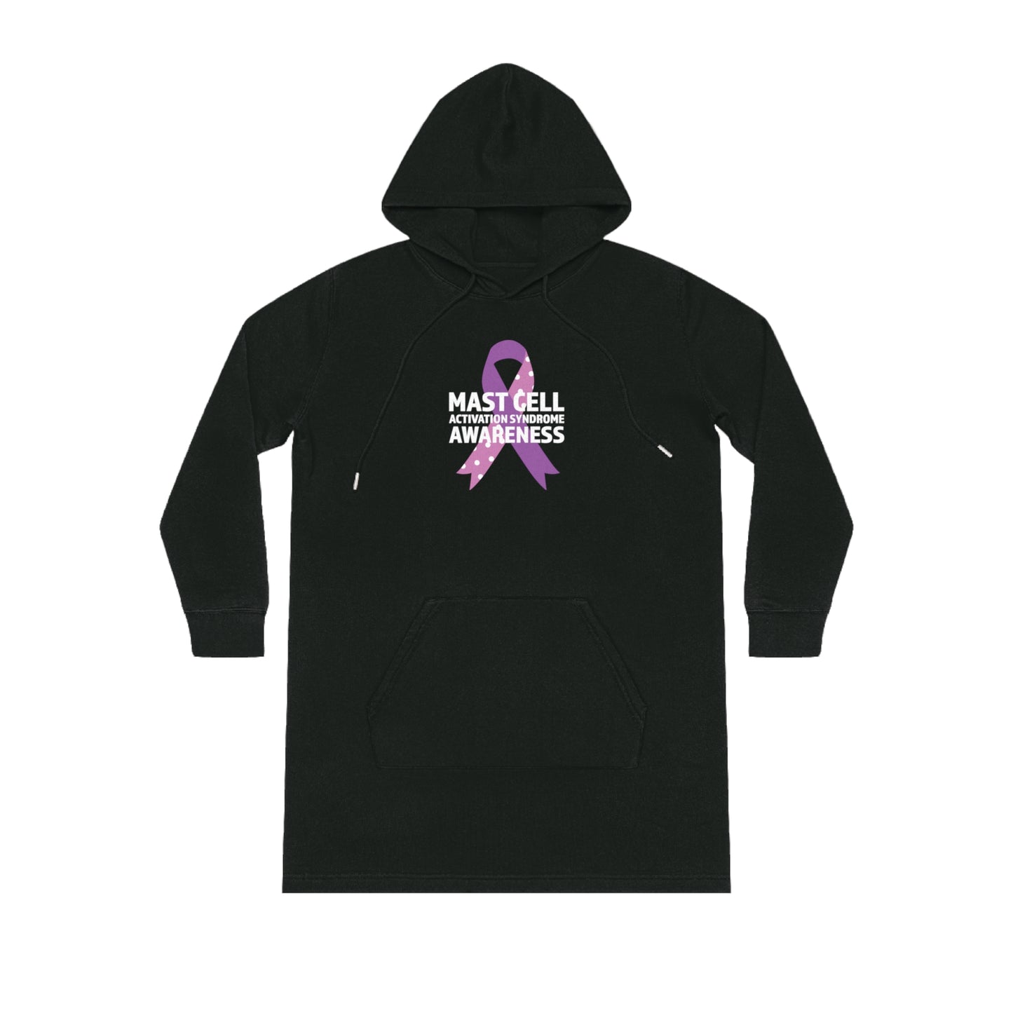 Awareness Ribbon - Mast Cell Activation Syndrome, Women's Streeter Organic Hoodie Dress (Dark), Printed