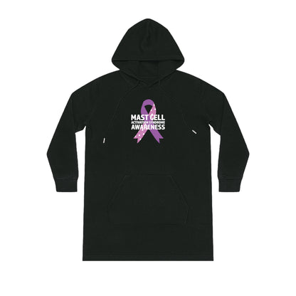 Awareness Ribbon - Mast Cell Activation Syndrome, Women's Streeter Organic Hoodie Dress (Dark), Printed