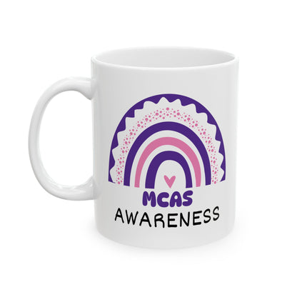 MCAS Big Awareness Rainbow | Lead-free Ceramic Mug, (11oz, 15oz)