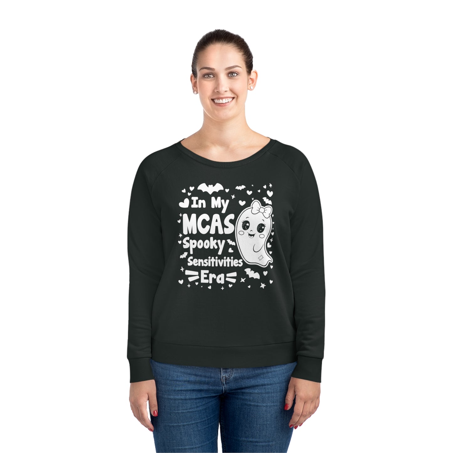 In My MCAS Spooky Sensitivities Era, Women's Dazzler Relaxed Organic Fit Sweatshirt, Printed