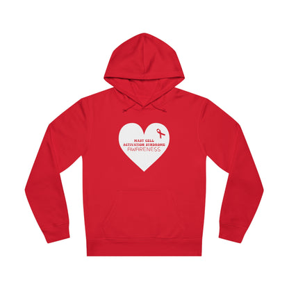 Awareness Heart - Mast Cell Activation Syndrome, Unisex Organic Drummer Hoodie, Printed