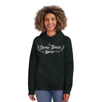 Chronic Illness Warrior, Unisex Organic Drummer Hoodie, Printed