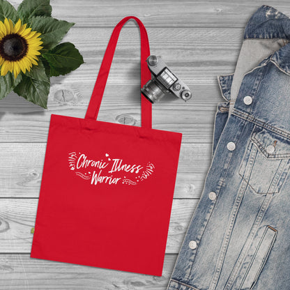 Chronic Illness Warrior, Organic Tote (Colorful), Printed