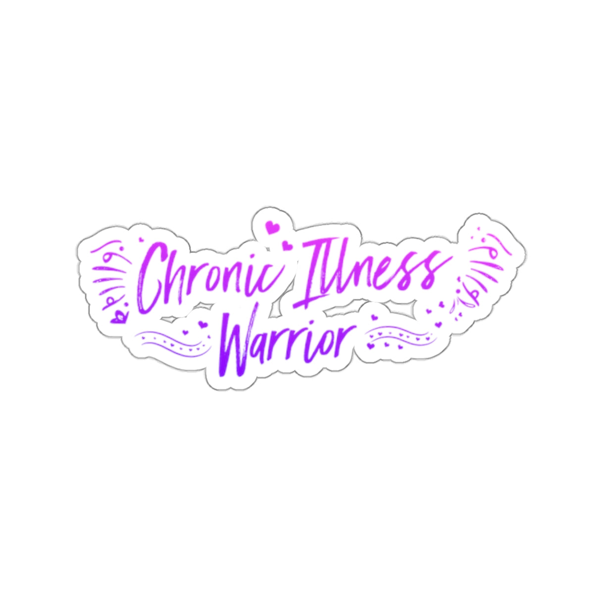 Chronic Illness Warrior, Sticker (In Color)