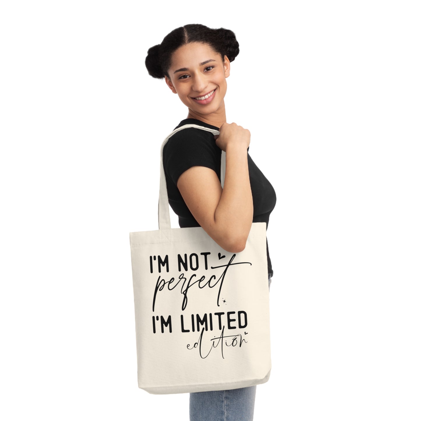 I'm Not Perfect, Organic Tote, Printed