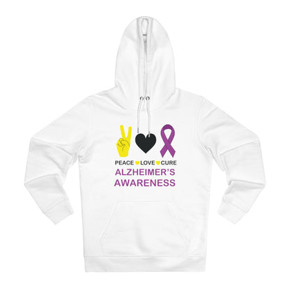 Peace Love Cure - Alzheimer's in Pastel Aesthetic | Unisex Heavy Blend Organic Hoodie Sweatshirt