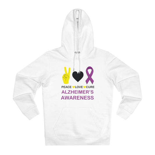 Peace Love Cure - Alzheimer's in Pastel Aesthetic | Unisex Heavy Blend Organic Hoodie Sweatshirt