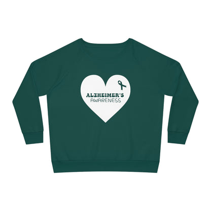 Awareness Heart - Alzheimer's, Women's Dazzler Relaxed Organic Fit Sweatshirt, Printed