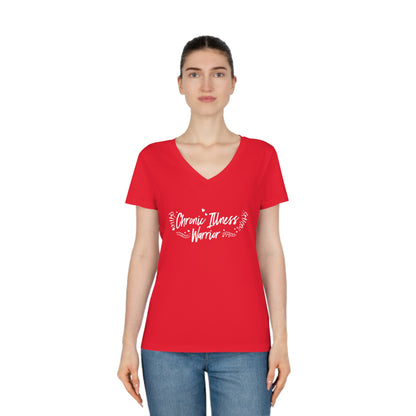 Chronic Illness Warrior, Women's Evoker V-Neck T-Shirt, Printed