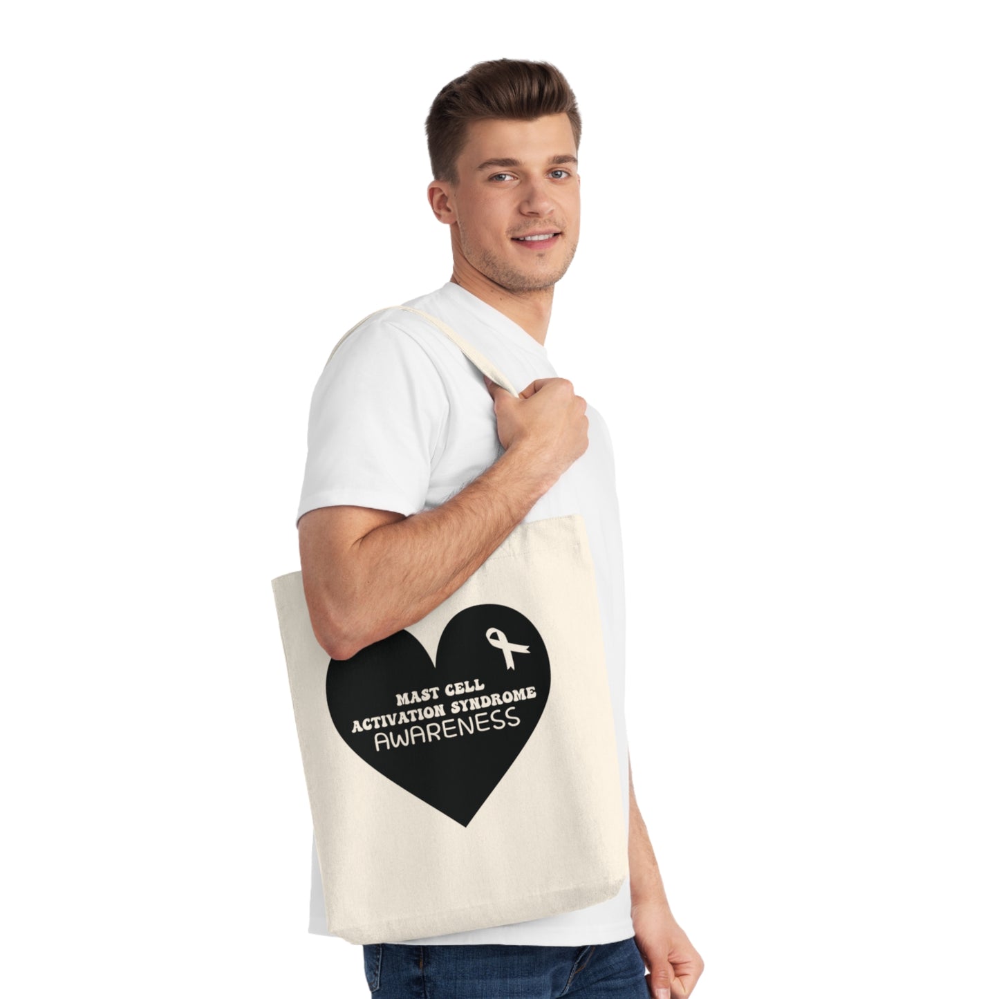 Awareness Heart - Mast Cell Activation Syndrome, Organic Tote, Printed