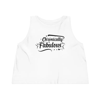 Chronically Fabulous, Women's Dancer Cropped Tank Top, Printed