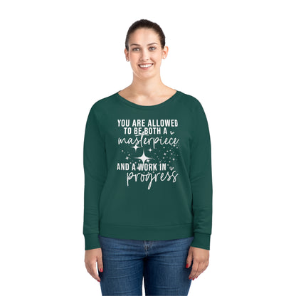 Masterpiece Work in Progress, Women's Dazzler Relaxed Organic Fit Sweatshirt, Printed