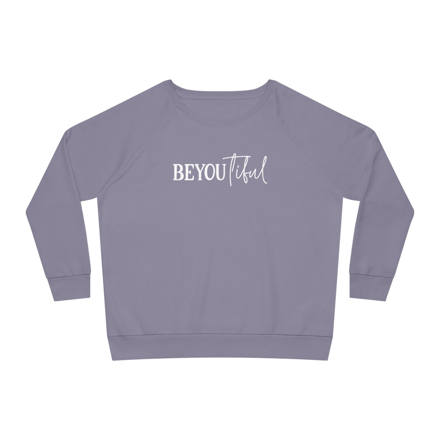 BeYOUtiful, Women's Dazzler Relaxed Organic Fit Sweatshirt, (Light) Printed