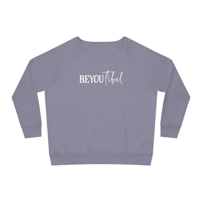 BeYOUtiful, Women's Dazzler Relaxed Organic Fit Sweatshirt, (Light) Printed