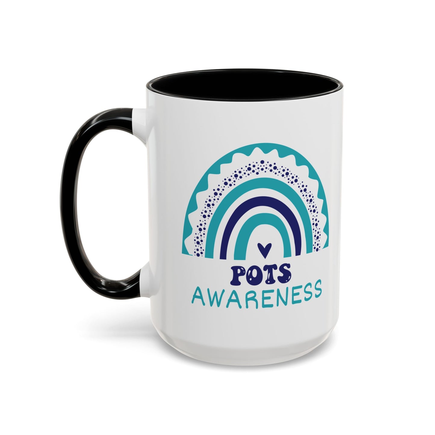 POTS Big Awareness Rainbow | Lead-free Accent Coffee Mug (11, 15oz)