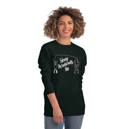 Embracing My Haunted Health Vibes, Unisex Organic Sweatshirt, Printed