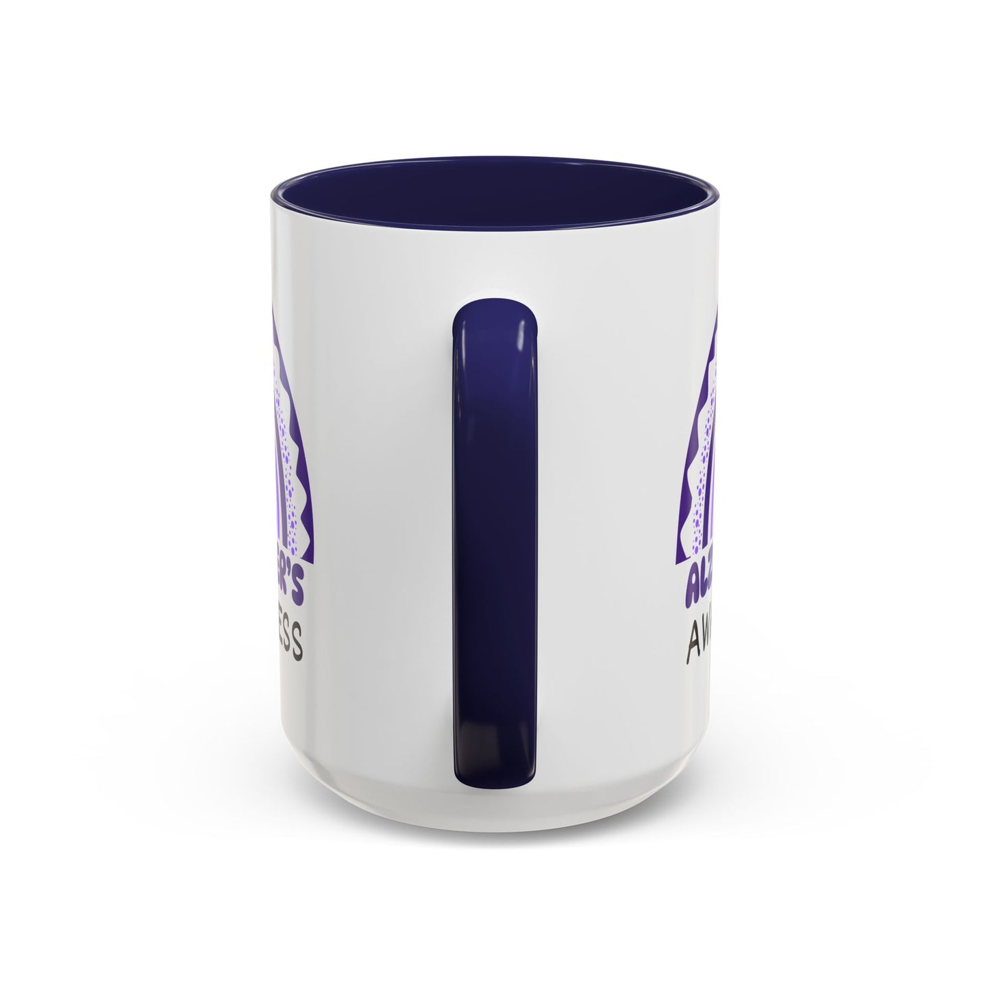 Alzheimer's Disease Big Awareness Rainbow | Lead-free Accent Coffee Mug (11, 15oz)