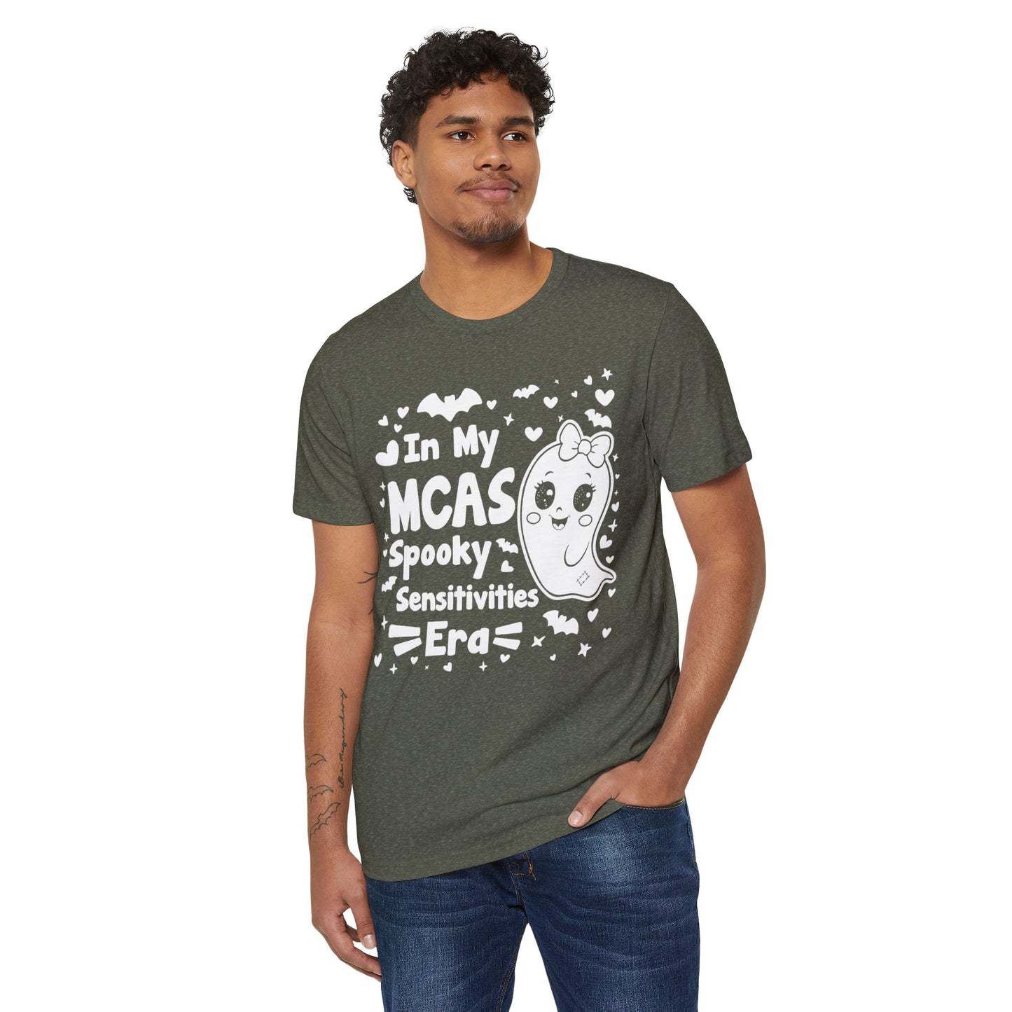 In My MCAS Spooky Sensitivities Era, Unisex Organic Cotton T-shirt, Printed