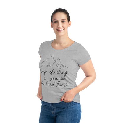 Keep Climbing, Women's Jazzer T-shirt (Light), Printed