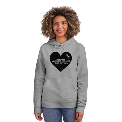 Awareness Heart - Mast Cell Activation Syndrome, Unisex Organic Drummer Hoodie, Printed