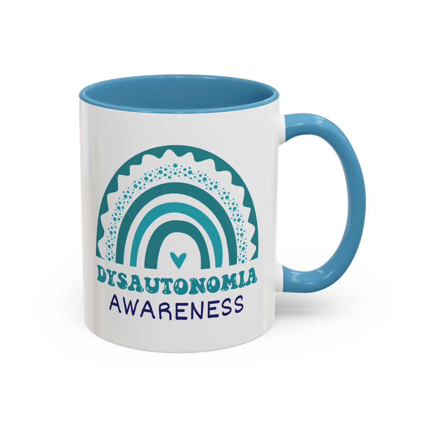 Dysautonomia Big Awareness Rainbow | Lead-free Accent Coffee Mug (11, 15oz)