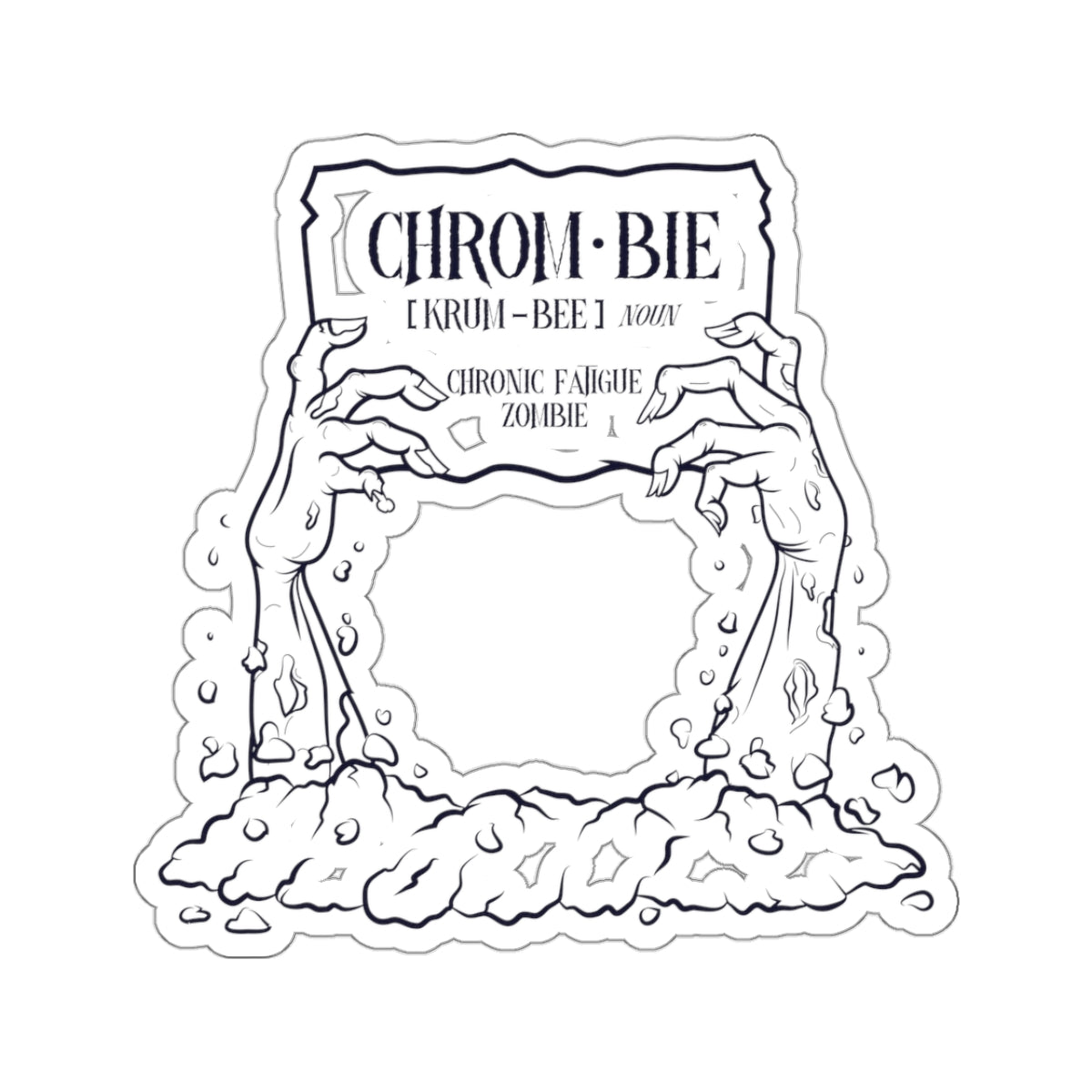 Chrombie, Sticker (Black)