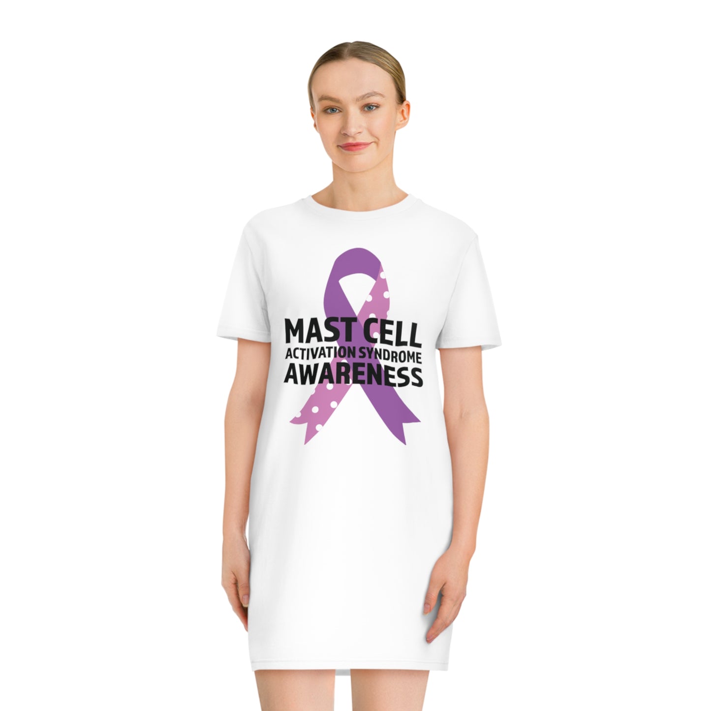 Awareness Ribbon - Mast Cell Activation Syndrome, Women's Spinner T-Shirt Dress, Printed