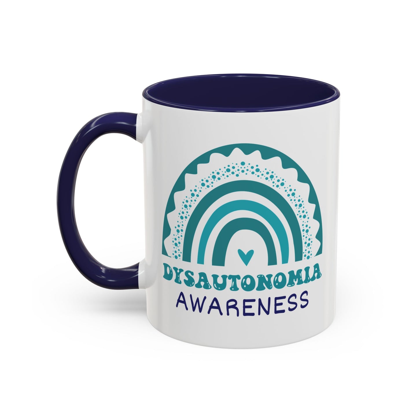 Dysautonomia Big Awareness Rainbow | Lead-free Accent Coffee Mug (11, 15oz)