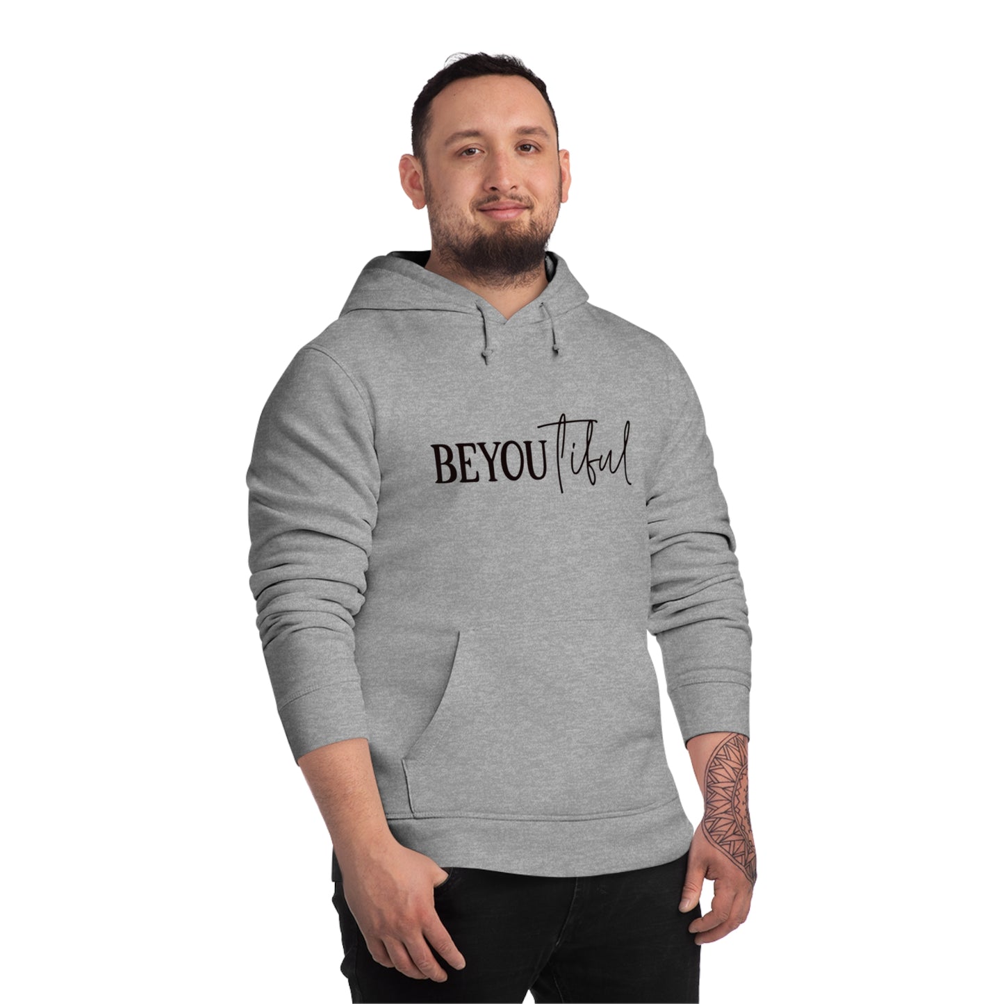 BeYOUtiful, Unisex Organic Drummer Hoodie, Printed