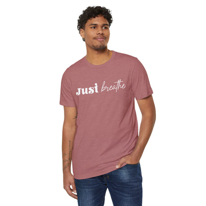 Just Breathe, Unisex Organic Cotton T-shirt, Printed