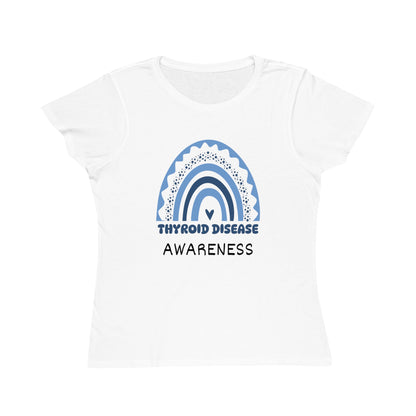 Thyroid Disease Big Awareness Rainbow | Women's Lightweight, Organic Classic T-shirt