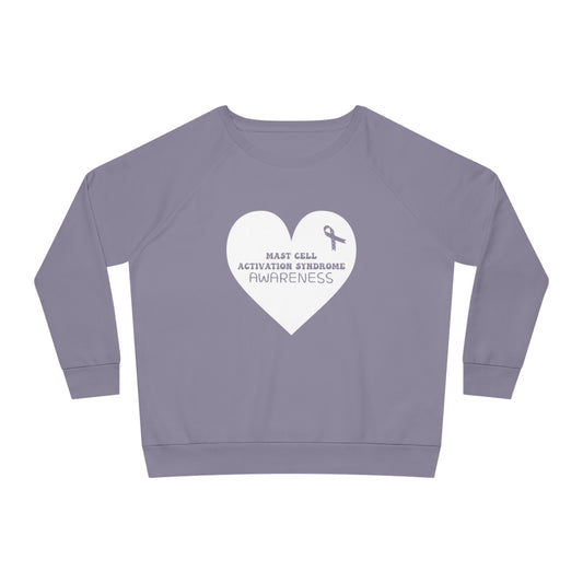 Awareness Heart - Mast Cell Activation Syndrome, Women's Dazzler Relaxed Organic Fit Sweatshirt, Printed