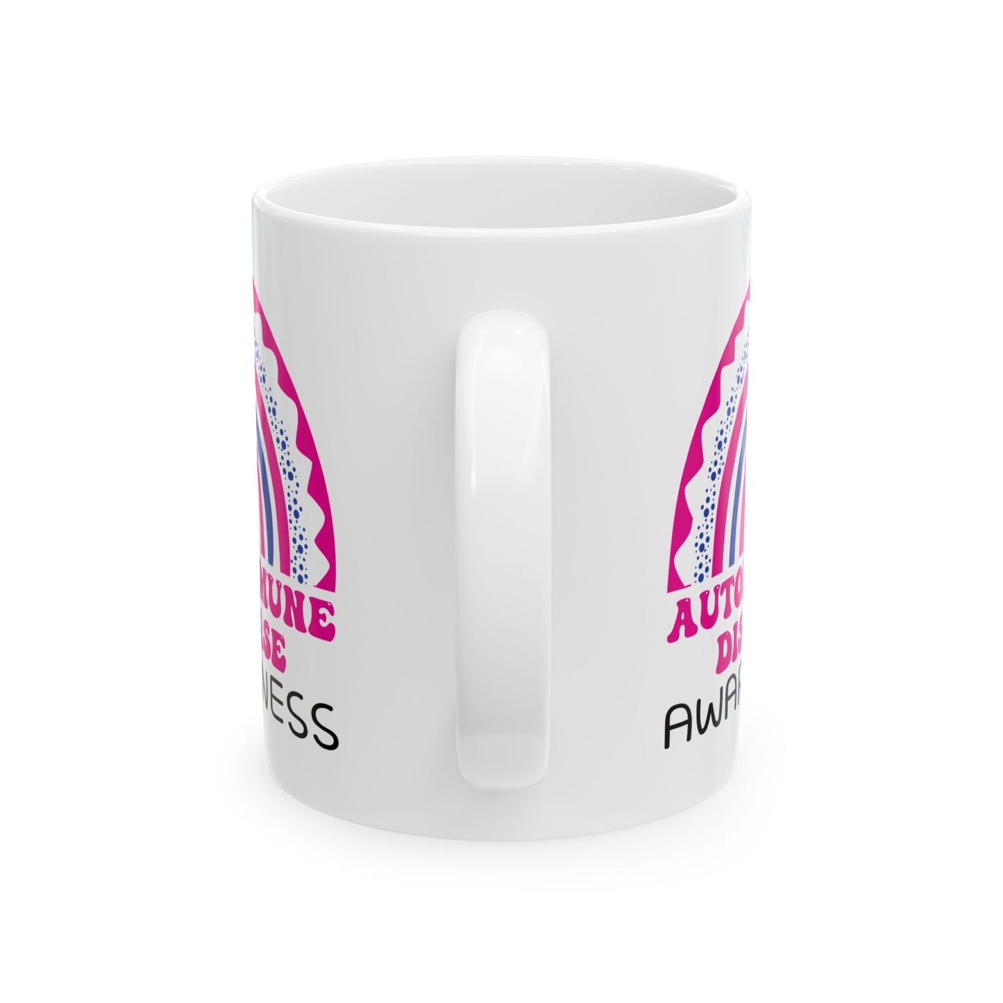 Autoimmune Disease Big Awareness Rainbow | Lead-free Ceramic Mug, (11oz, 15oz)