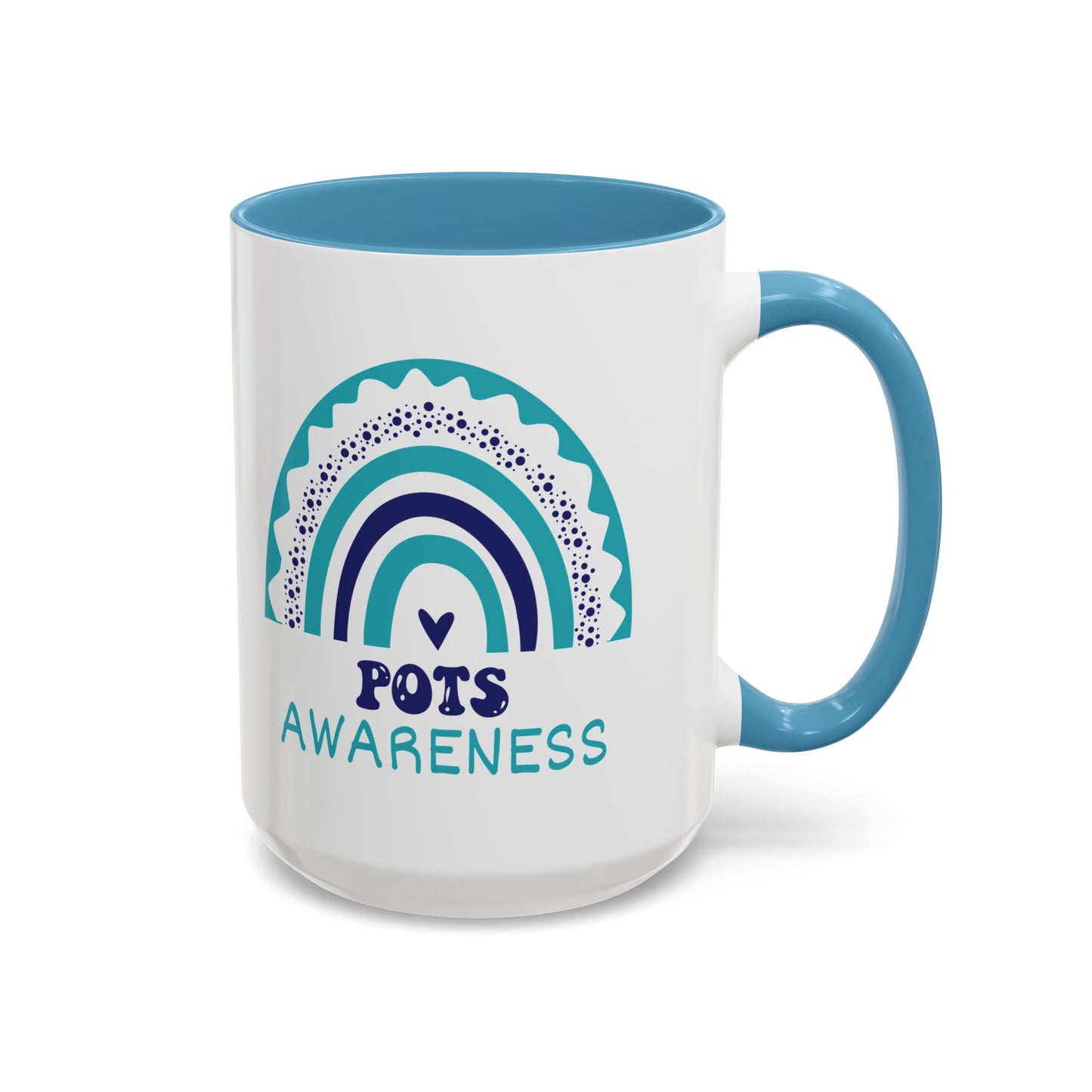 POTS Big Awareness Rainbow | Lead-free Accent Coffee Mug (11, 15oz)