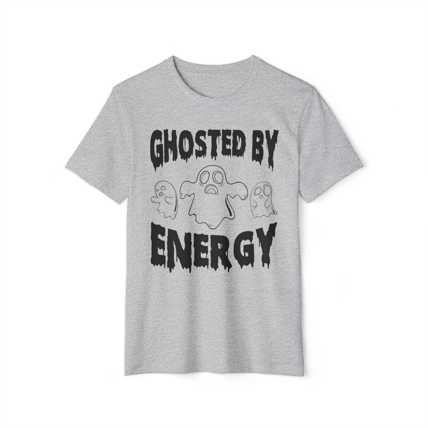 Ghosted by Energy with Spooky Ghosts, Unisex Organic Cotton T-shirt, Printed