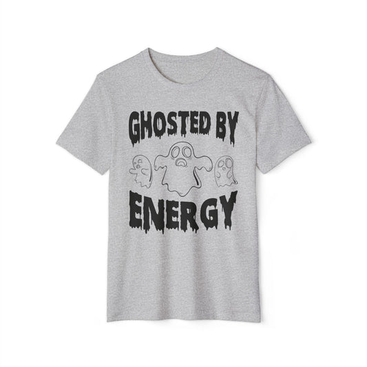 Ghosted by Energy with Spooky Ghosts, Unisex Organic Cotton T-shirt, Printed