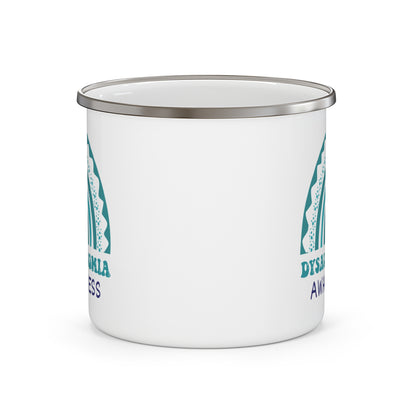 Dysautonomia Big Awareness Rainbow | Lead-free Enamel Camping Mug (12oz)