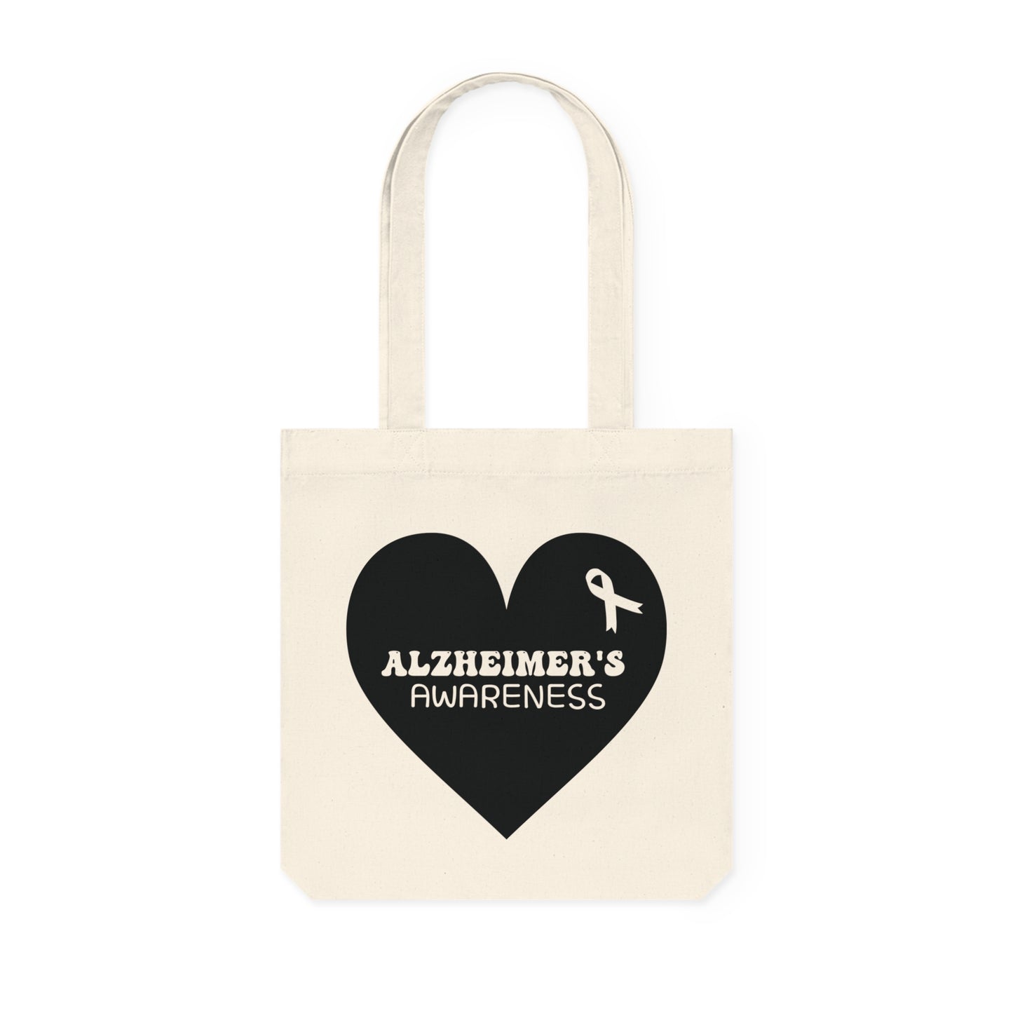 Awareness Heart - Alzheimer's, Organic Tote, Printed