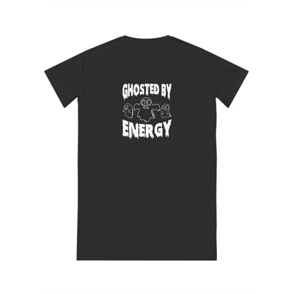 Ghosted by Energy with Spooky Ghosts, Women's Spinner T-Shirt Dress, Printed