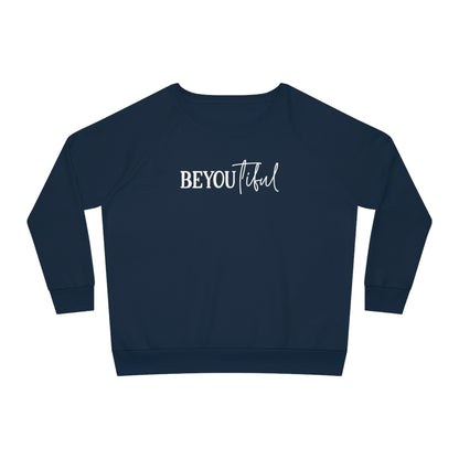 BeYOUtiful, Women's Dazzler Relaxed Organic Fit Sweatshirt, (Light) Printed