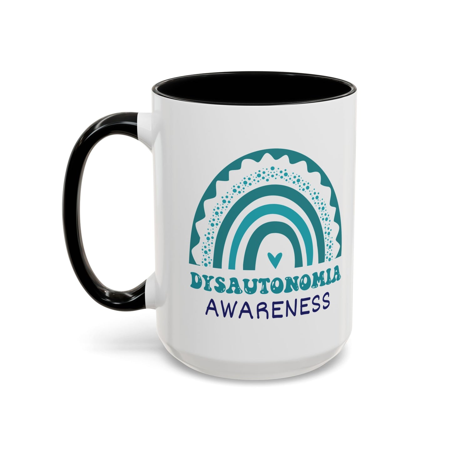 Dysautonomia Big Awareness Rainbow | Lead-free Accent Coffee Mug (11, 15oz)