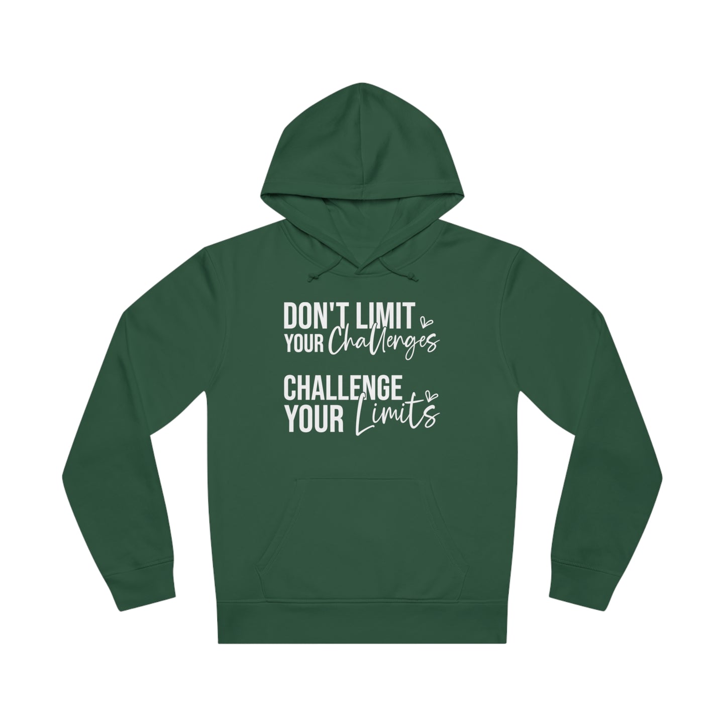 Don't Limit Your Challenges, Unisex Organic Drummer Hoodie, Printed